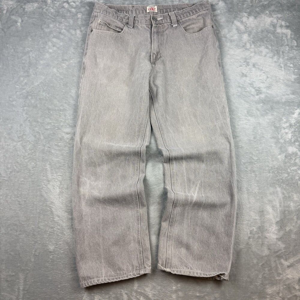 Noiz Gray Straight Leg Jeans Men’s 36x32 Y2K Skater Baggy Denim
